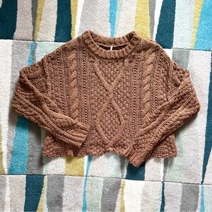 Free People Cable Knit Sweater